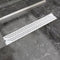 vidaXL - Doucheafvoer - rechthoekig - golf - 730x140 - mm - roestvrij - staal
