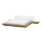ZEN - Futon tweepersoonsbed - Lichtbruin - 160 x 200 cm - MDF