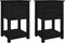 vidaXL - Nachtkastjes - 2 - st - 40x35x61,5 - cm - massief - grenenhout - zwart