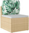 vidaXL - Ligbedkussen - voor - Rugleuning - met - Bladerenpatroon - 50x40x12 - cm - Oxford - Stof