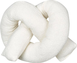 GLADIOLUS - Knoopkussen - Wit - Teddystof