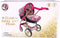 Glam Crew The Glam Crew 2In1 Poppenwagen Bella Met Luipaardprint Roze/Goud
