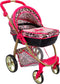 Glam Crew The Glam Crew 2In1 Poppenwagen Bella Met Luipaardprint Roze/Goud