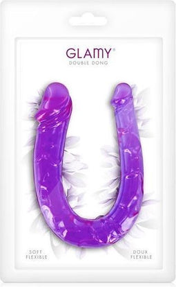 Glamy Double Dong - Dubbele Dildo - 29.5 x 3.3cm - Paars