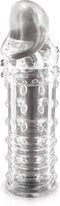 Glamy Love - Penissleeve - Transparant met Ribbels - 155mm Lang - 42mm Diameter