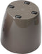 Glanzende plantenpot - GARDEN ID - Glanzend Taupe met wielen - 35 x 32 cm - Keramiek look - Waterdicht - Gemakkelijk te verplaatsen