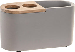 Glas DKD Home Decor Natuurlijk Grijs Cement Bamboe (11 X 4,5 X 6 CM)