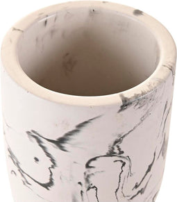 Glas DKD Home Decor Zwart Cement Wit (7 X 7 X 9,5 CM)