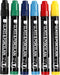 Glas- & Porseleinstiften, Lijndikte 1-3 mm, Semi-dekkend, Standaardkleuren, 6 Stuk