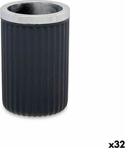 Glas Tandenborstelhouder Antraciet Plastic 32 Stuks (7,5 x 11,5 x 7,5 cm)