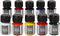 Glass Color Transparent, 10x30 ml, diverse kleuren