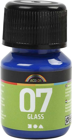 Glasverf - Porseleinverf - brilliant blauw - A-Color Glass - 30ml