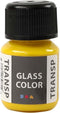 Glasverf - Porseleinverf - Verf Voor Porselein En Glas - Transparant - Citroengeel - Glass Color Transparant - Creotime - 30ml