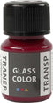 Glasverf - Porseleinverf - Verf Voor Porselein En Glas - Transparant - Roze - Glass Color Transparant - Creotime - 30ml