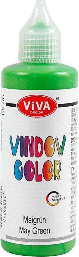 Glasverf - Verf Ramen, Glas, Spiegels - Groen - Lichtgroen - Viva Decor Window Color - 90ml