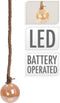 Glazen bal - Ø15cm - 24 LED - touw 100cm - met timer