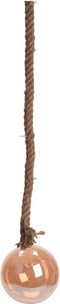 Glazen bal - Ø15cm - 24 LED - touw 100cm - met timer