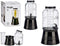Glazen drankdispenser/limonadetap met zwarte kleur dop/tap 3.8 liter - Tapkraantje - 21 x 38 cm