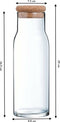 Glazen karaf tafelfles met kurkstop voor water, sap, melk - 1000 ml
