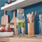 Glazen karaf tafelfles met kurkstop voor water, sap, melk - 1000 ml