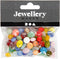Glazen kralen, afm 6-13 mm, gatgrootte 0,5-1,5 mm, diverse kleuren, 60gr