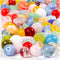 Glazen kralen, afm 6-13 mm, gatgrootte 0,5-1,5 mm, diverse kleuren, 60gr