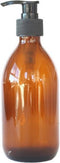 Glazen pompflesje 300 ml amber - Pomp 300 ml