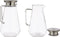 Glazen sapkan/schenkkan karaf met luxe deksel van 1,5 liter - Formaat: 16,3 x 13 x 22 cm - Materiaal borosilicaatglas