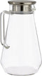 Glazen sapkan/schenkkan karaf met luxe deksel van 1,5 liter - Formaat: 16,3 x 13 x 22 cm - Materiaal borosilicaatglas