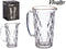 Glazen schenkkan/karaf 1liter 20 x 12 cm Diamant-style - Sapkan/waterkan en waterglazen