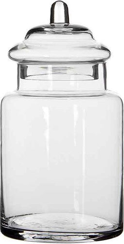 Glazen snoeppot / voorraadpot met deksel 22 x 13 cm - 2900 ml - Bewaarpotten / voorraadbussen