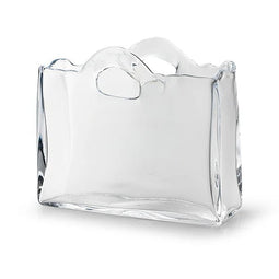 Glazen tas 'baggy' h26 d30x10 cm