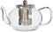 Glazen theepot 1100 ml met filter/infuser en handvat - Theepotten/theekannen van glas - Theepot met thee infuser