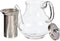 Glazen theepot 1100 ml met filter/infuser en handvat - Theepotten/theekannen van glas - Theepot met thee infuser
