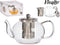 Glazen theepot 1100 ml met filter/infuser en handvat - Theepotten/theekannen van glas - Theepot met thee infuser