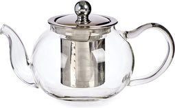 Glazen theepot 500 ml met filter/infuser en handvat - Theepotten/theekannen van glas - Theepot met thee infuser