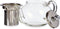 Glazen theepot 500 ml met filter/infuser en handvat - Theepotten/theekannen van glas - Theepot met thee infuser