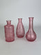Glazen vaasjes roze 10 cm - woonaccessoires - Kaarsenhouder - Vaasje glas- Bloemenvaasje - Decoratie