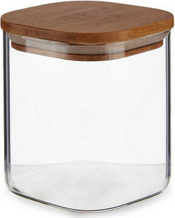 Glazen Voorraadpot Met Bamboe Deksel (880 ml)