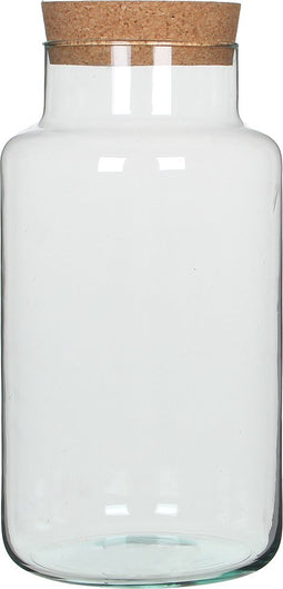 Glazen voorraadpot/snoeppot transparant met deksel H36 cm x D19 cm- bewaarpotten/voorraadbussen
