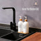 Glazen Zeepdispenser Set met Bamboe Tray - Mat Witte Hand- en Afwaszeep Dispensers - Farmhouse Keuken- en Badkamerdecor