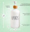 Glazen Zeepdispenser Set met Bamboe Tray - Mat Witte Hand- en Afwaszeep Dispensers - Farmhouse Keuken- en Badkamerdecor