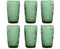 Glazenset Home ESPRIT Groen Kristal Met reliëf 370 ml (6 Stuks)