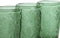 Glazenset Home ESPRIT Groen Kristal Met reliëf 370 ml (6 Stuks)
