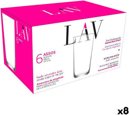 Glazenset LAV Assos 490 ml 6 Onderdelen (8 Stuks)