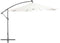 vidaXL - Zweefparasol - met - LED-verlichting - en - metalen - paal - 350 - cm - zand