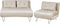 VESTFOLD - Slaapbank set - Beige - Fluweel