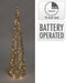 Christmas Decoration LED kegel kerstboom lamp - goud - 60 leds warm wit - H60 - ijzer
