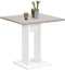 FMD - Eettafel - 70 - cm - zandeikenkleurig - en - wit