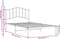 vidaXL - Bedframe - met - hoofdbord - metaal - wit - 107x203 - cm